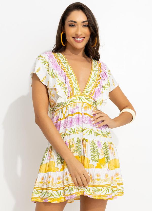 Vista 2 Vestido Curto Alice Off Off White FARM FARM