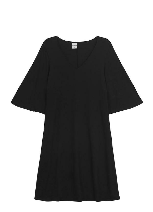 Vestido Curto Amplo em Viscose Preto