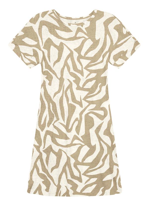 Vestido Curto Amplo Orgânica Off White