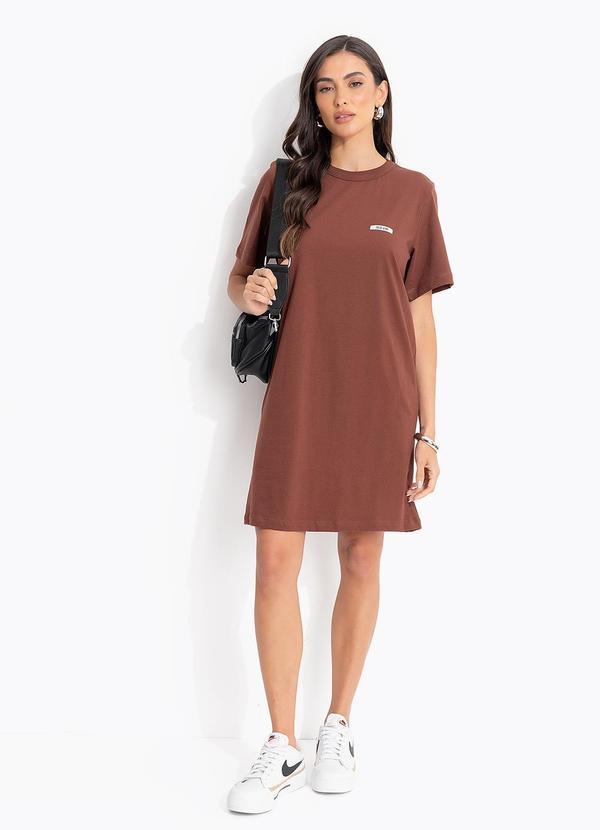 Vestido Curto Cj Marrom
