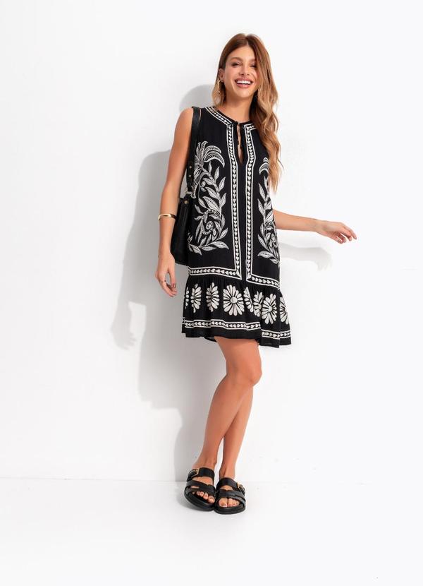 Vestido Curto Coqueiro Sereno Preto