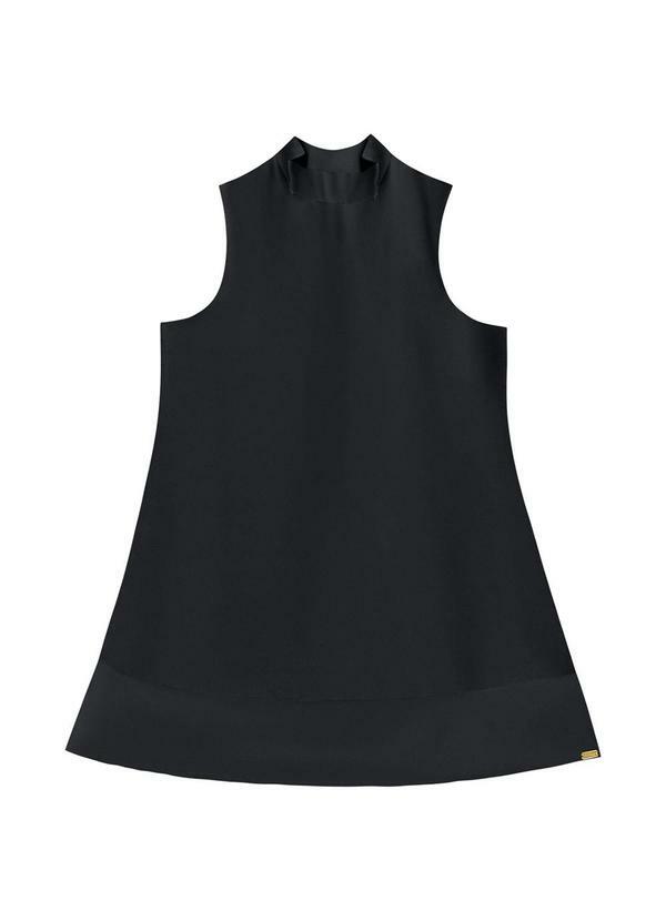 Vista 2 Vestido Curto Crepe Preto Angel Angel