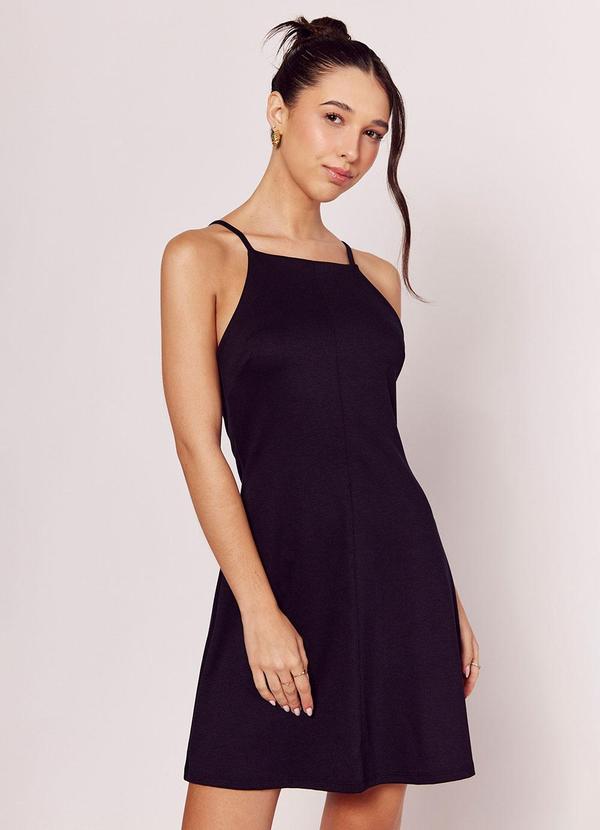 Vestido Curto de Alça Preto