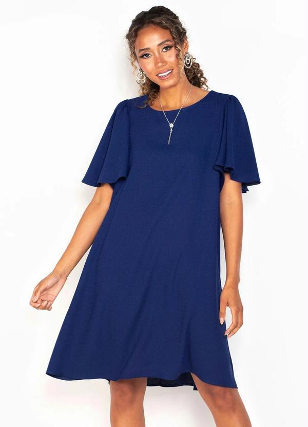 Vista 2 Vestido Curto de Malha Azul Lança Perfume Lança Perfume