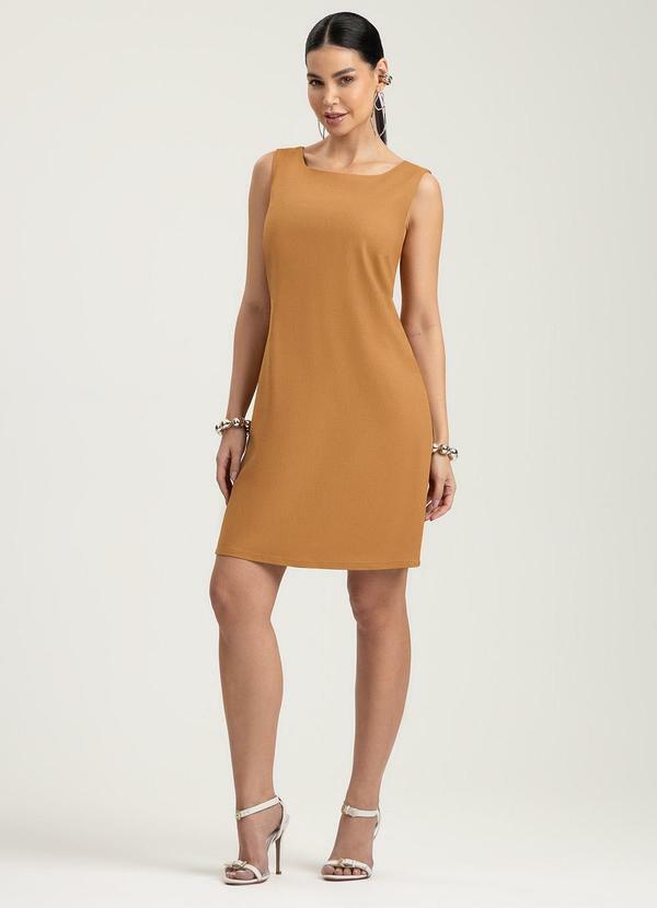 Vestido Curto em LinhoMarrom