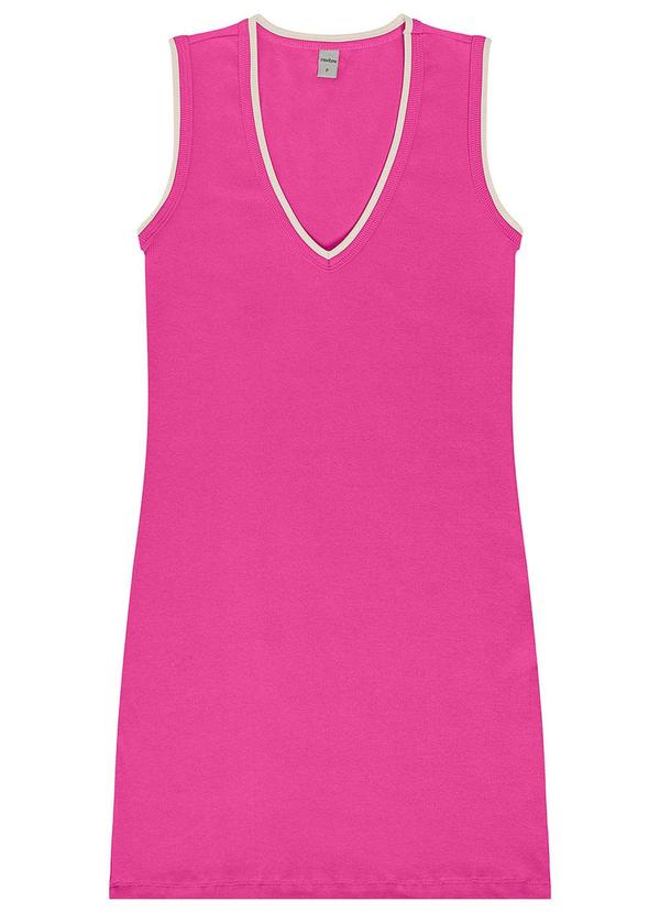 Vista 2 Vestido Curto em Ribana Rosa Rovitex Rovitex