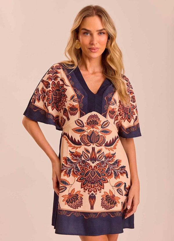 Vestido Curto em Sarja Four Azul