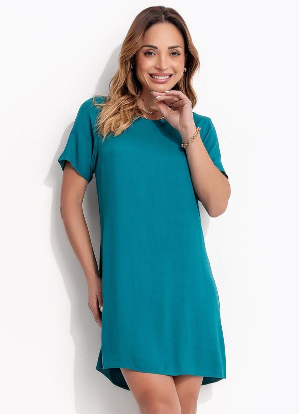 Vista 2 Vestido Curto em Vicose Verde Bimini Bimini