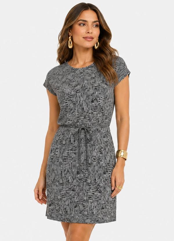 Vestido Curto em Visco Premiere Bege
