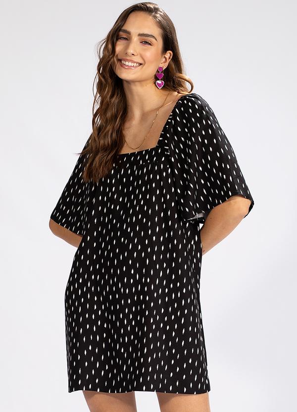 Vestido Curto em ViscosePreto