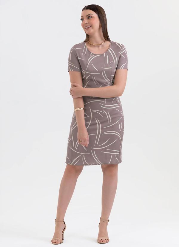 Vestido Curto em Viscose Sarjada Lilás