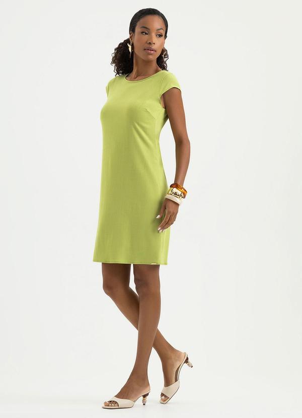 Vista 2 Vestido Curto em Viscose Verde Claro Cativa Cativa