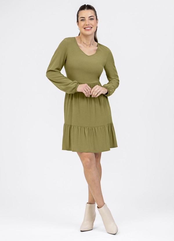 Vestido Curto em Viscose Verde