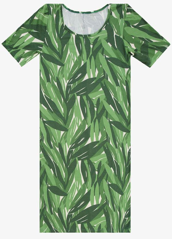 Vestido Curto Estamado Verde