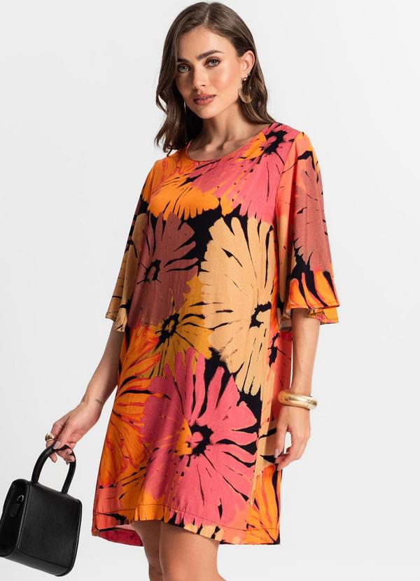 Vista 2 Vestido Curto Estampado Preto Endless Endless