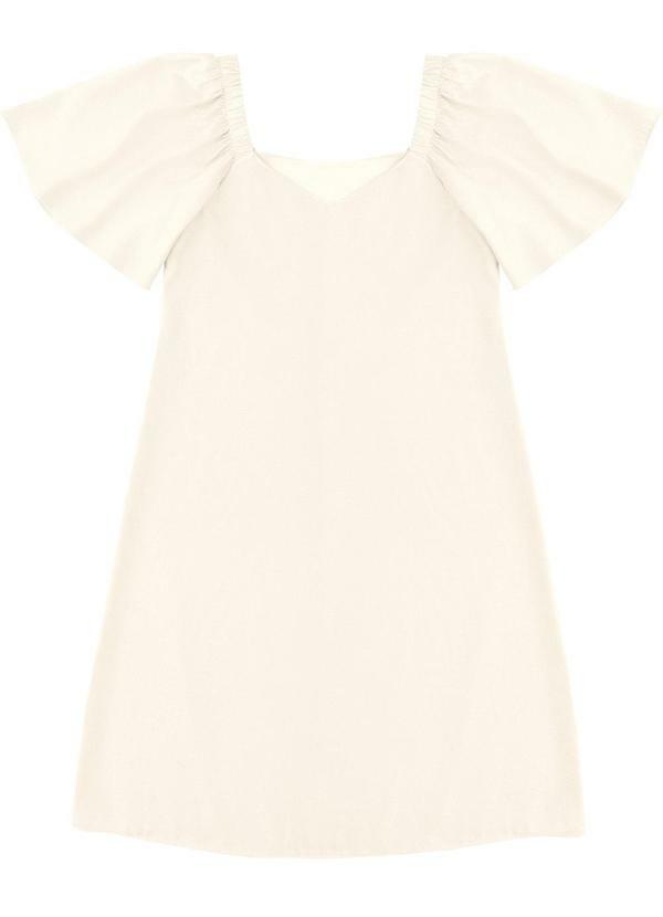Vestido Curto Evasê Off White