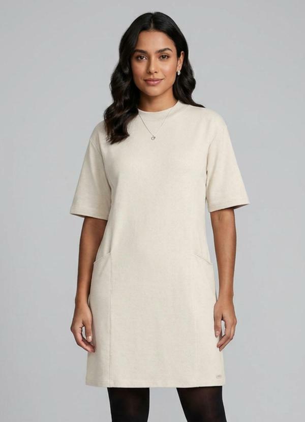 Vestido Curto Feminino Comfy Bege