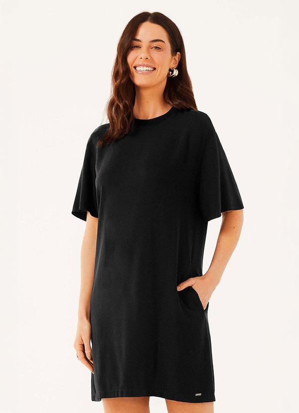 Vestido Curto Feminino Reto Preto