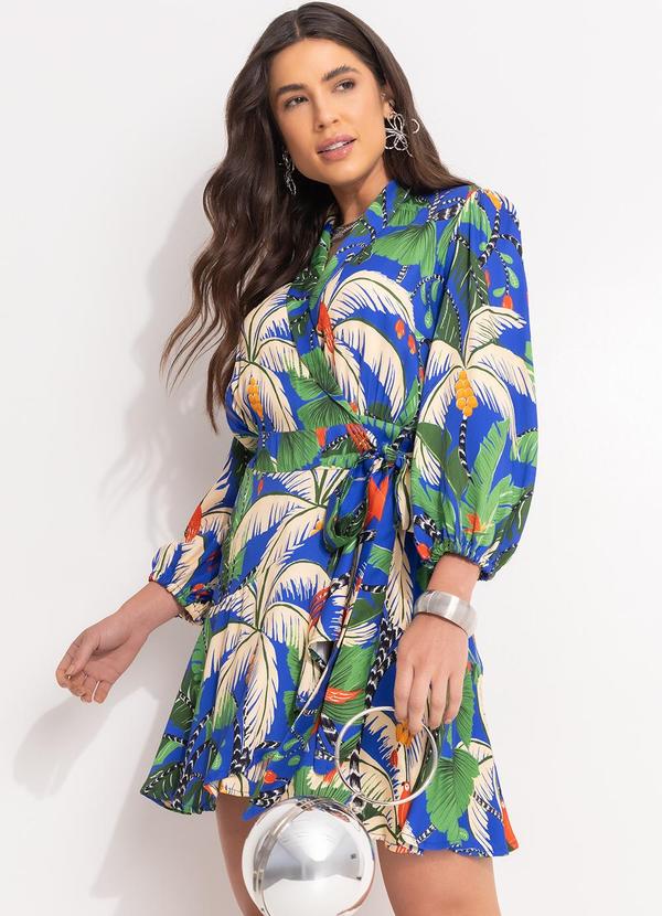 Vestido Curto Ilha da Noite Azul