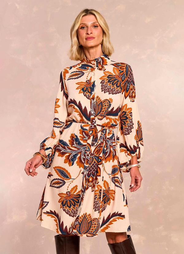 Vestido Curto Jardim Decor Estampado