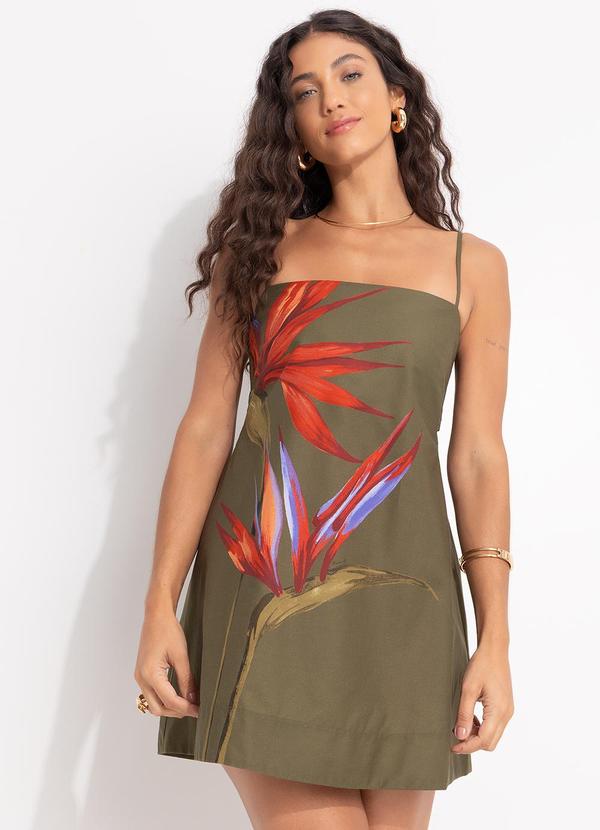 Vestido Curto Maxi Estrelicia Verde