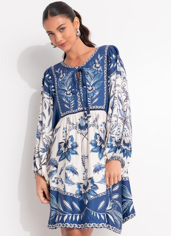 Vestido Curto Nina Azul