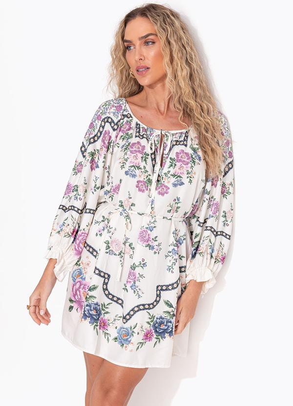 Vestido Curto Romance Off White