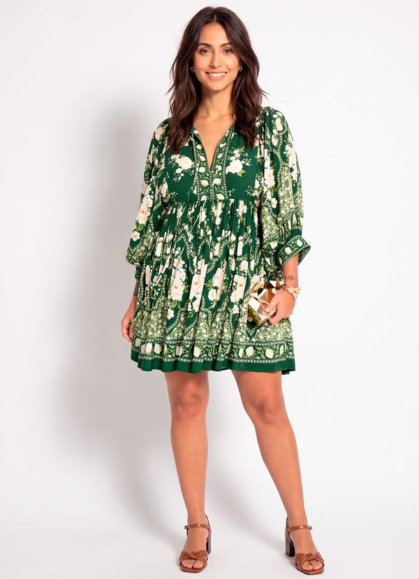 Vestido Curto Romance Verde