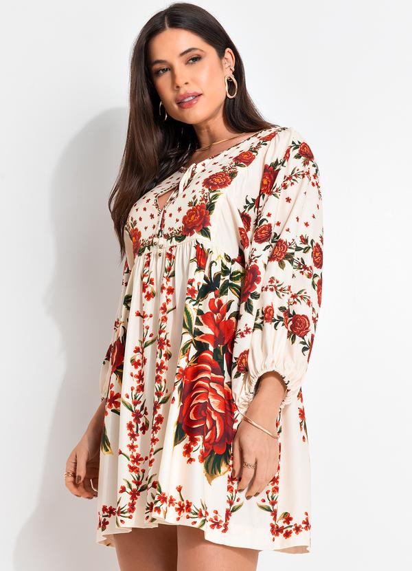 Vestido Curto Rosalia Bege