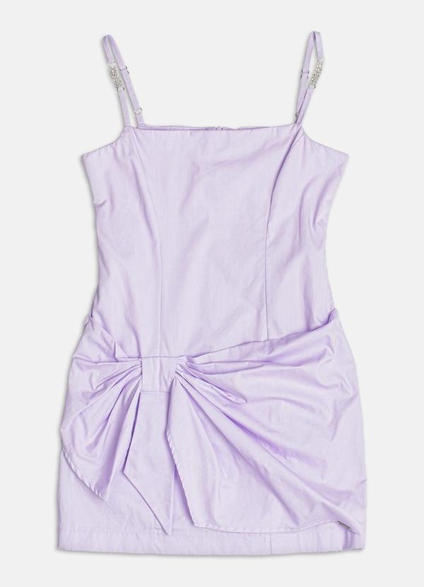 Vestido de Alfaiataria com Maxi Laço Lilás