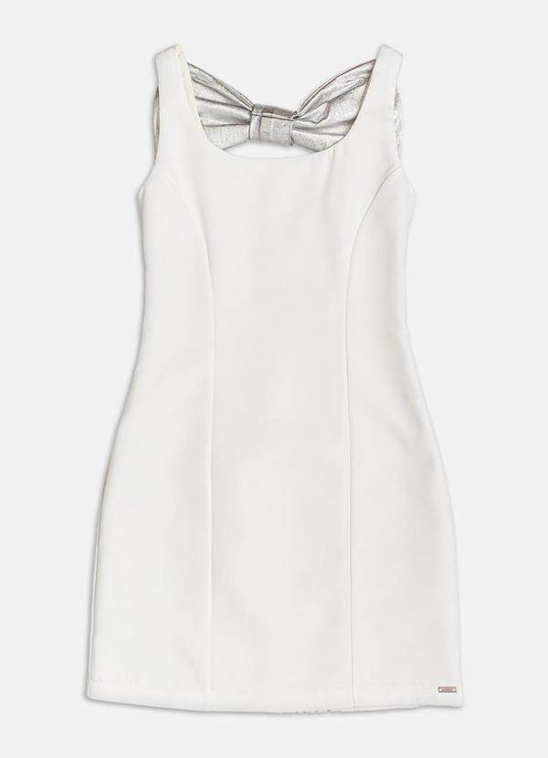 Vestido de Alfaiataria com Recorte Off White