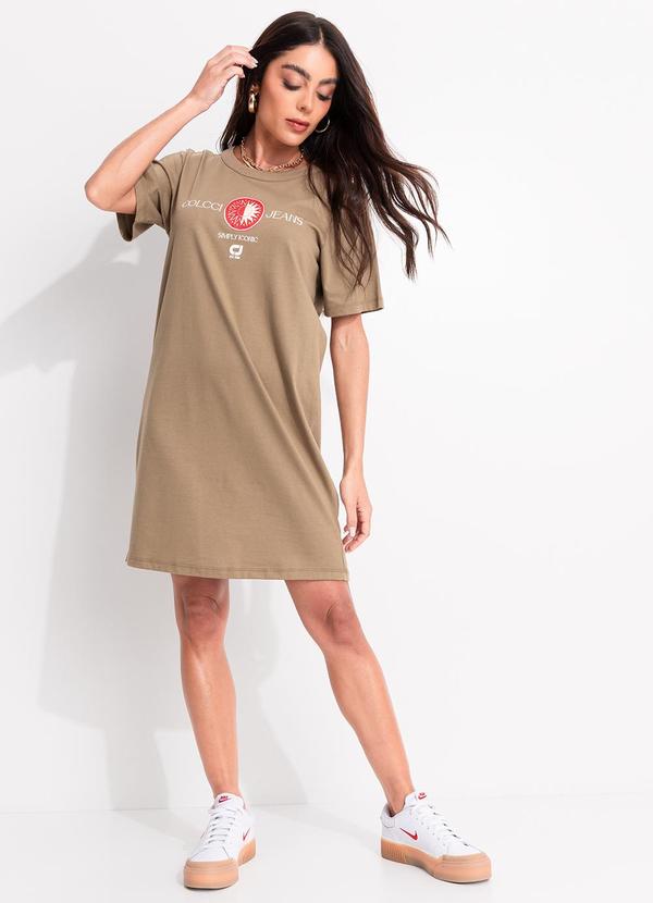 Vestido em Malha Bege