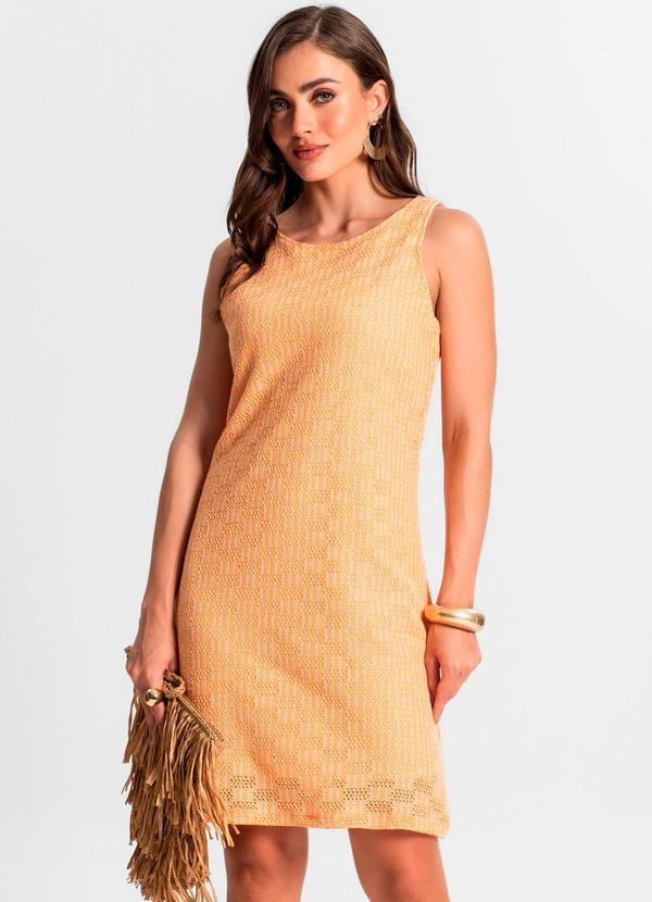 Vestido em Tricot Duo Laranja