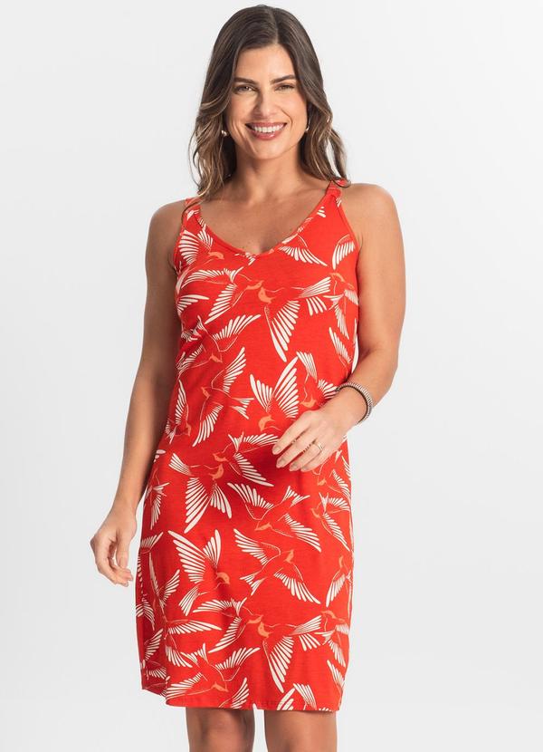 Vista 2 Vestido Estampado Laranja Select Select