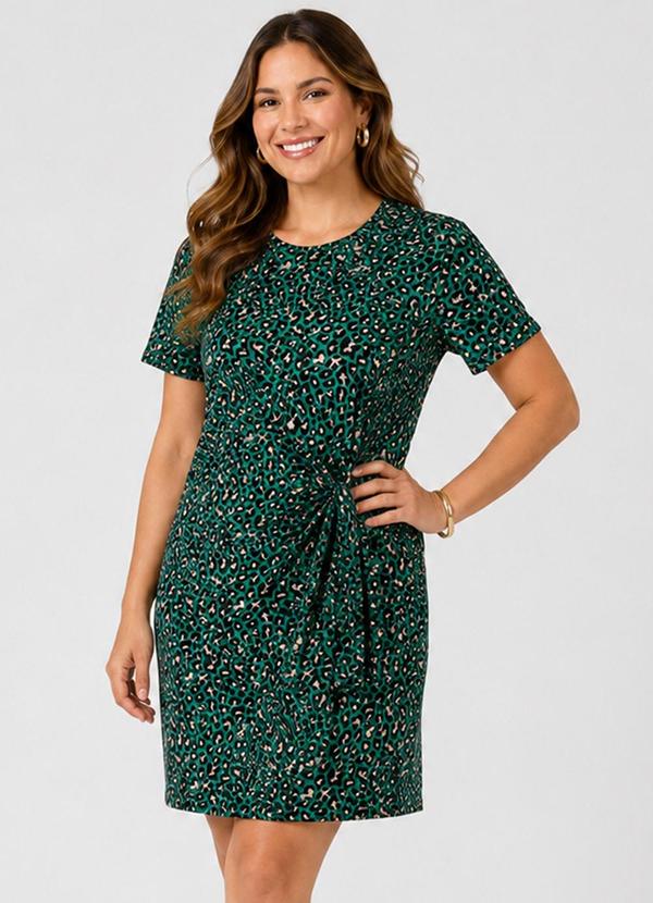 Vestido Feminino Amarração em Molde Verde