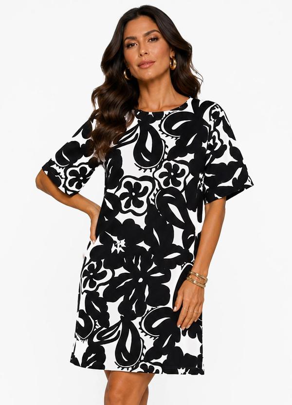 Vestido Feminino com Manga Godê Preto