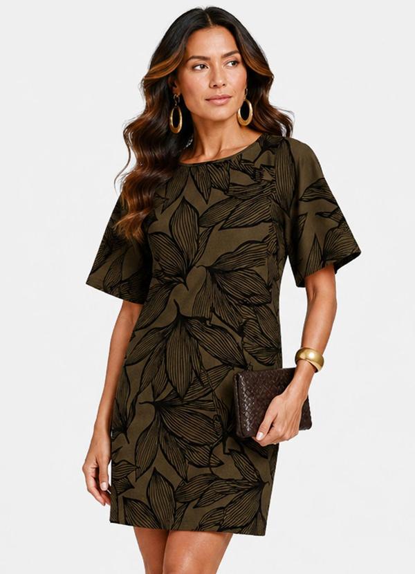 Vestido Feminino com Manga Godê Verde