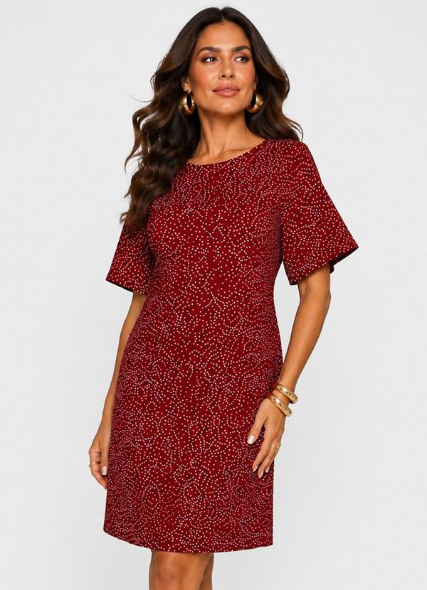 Vestido Feminino com Manga Godê Vermelho