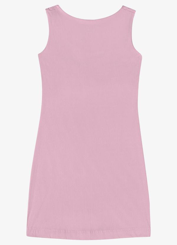Vestido Feminino Curto Canelado Poliamida Roxo