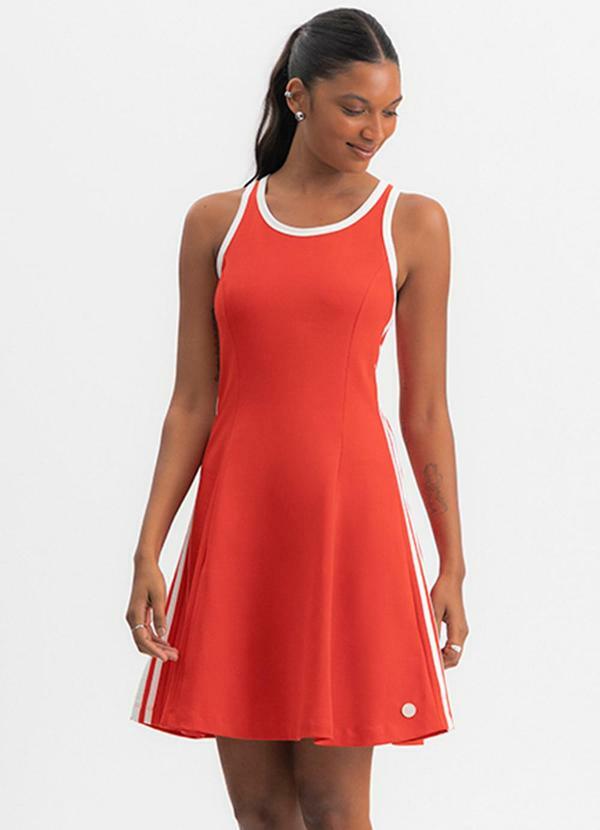 Vestido Feminino Curto em Cotton Vermelho