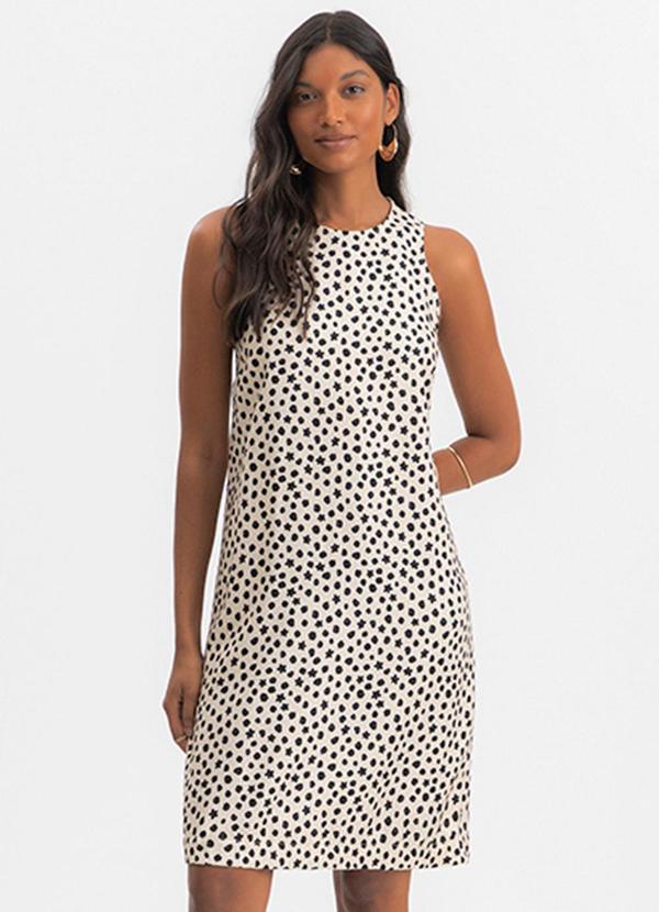 Vestido Feminino Curto em Viscose Natural