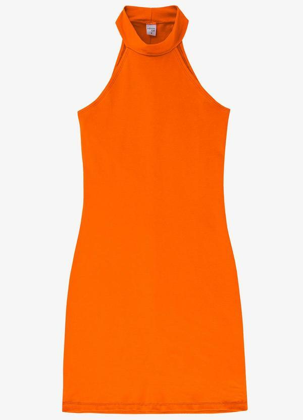 Vista 2 Vestido Feminino em Cotton Infinita Cor Laranja INFINITA COR