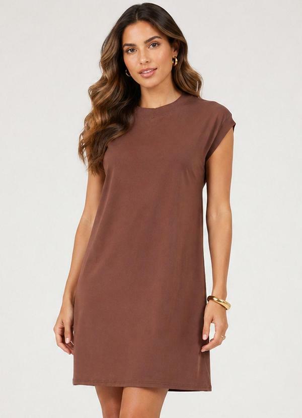 Vestido Feminino em Malha Visco Premiere Marrom