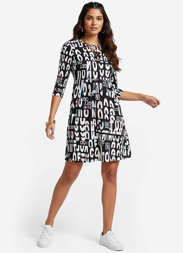 Vista 2 Vestido Feminino em Molecotton Branco INFINITA COR INFINITA COR