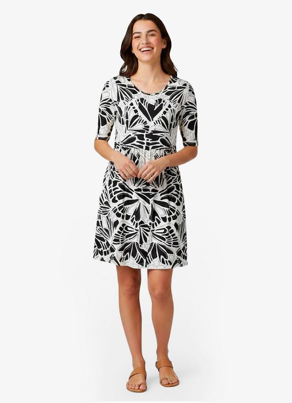 Vista 2 Vestido Feminino em Molecotton Preto INFINITA COR INFINITA COR