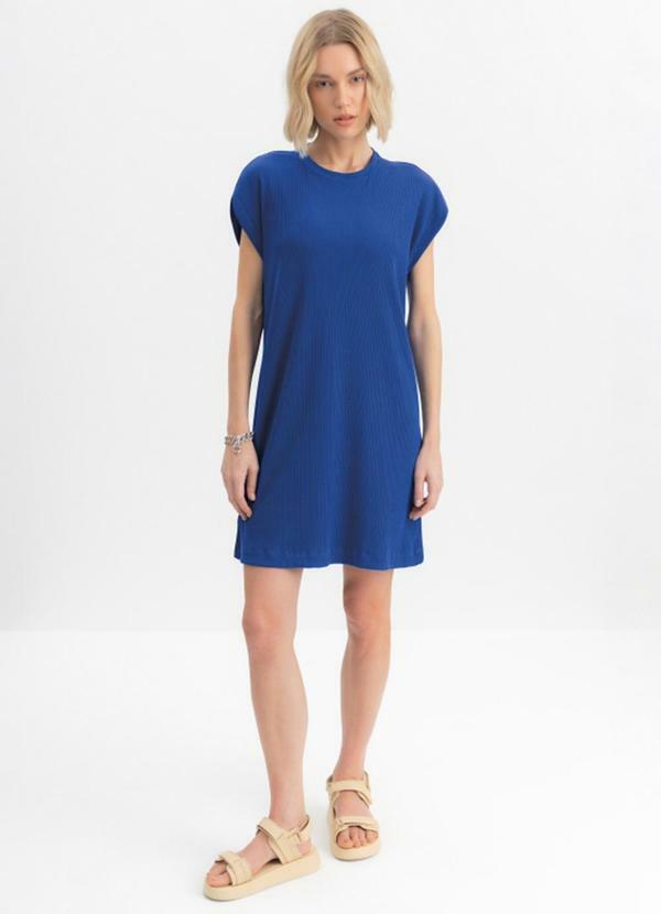 Vestido Feminino em Ribana Azul