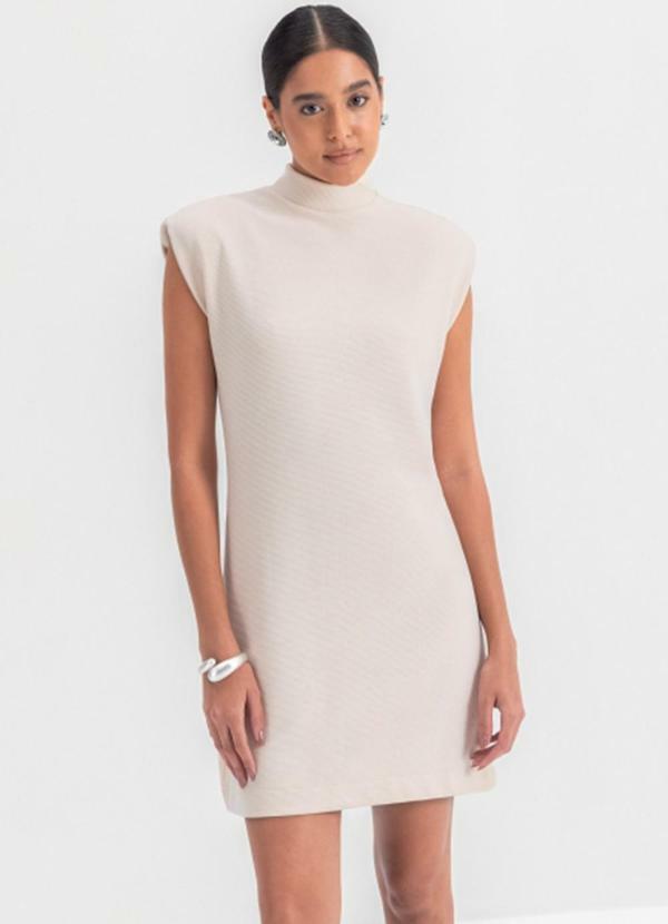 Vista 2 Vestido Feminino em Ribana Bege Essendi Essendi