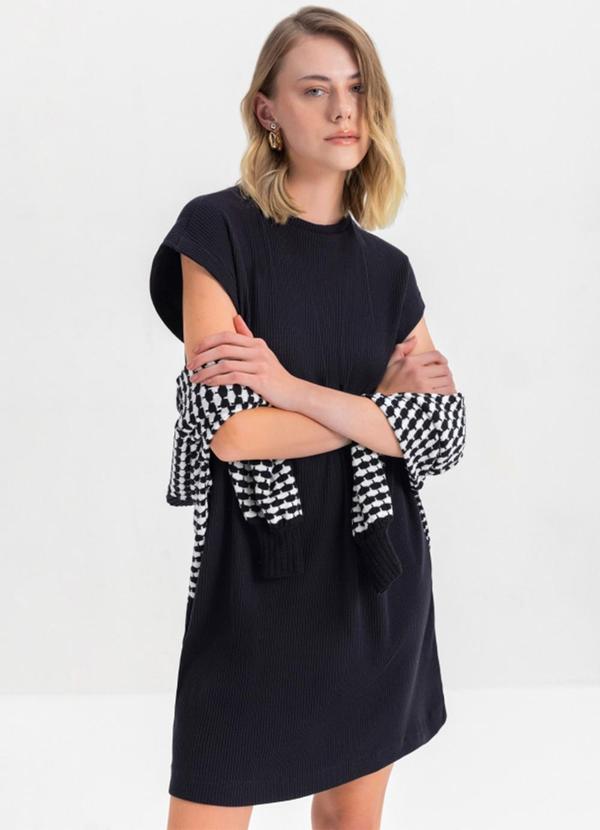 Vestido Feminino em Ribana Preto