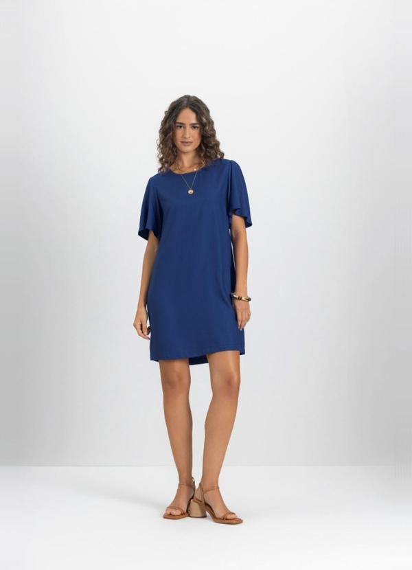Vestido Feminino em Viscose Azul