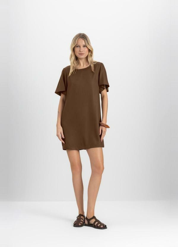 Vestido Feminino em Viscose Marrom
